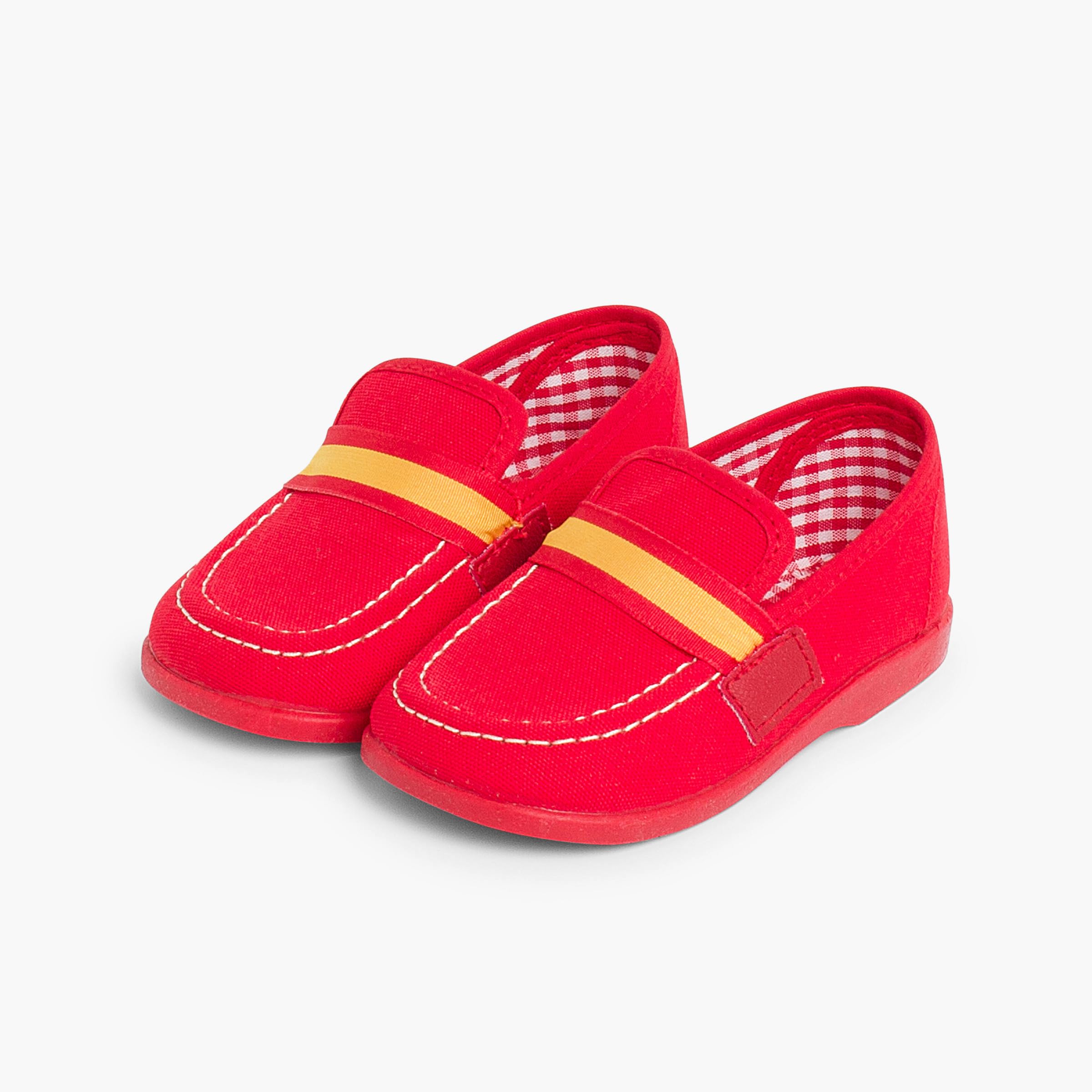 Pisamonas Mocassins en Toile avec Bandes de Couleurs