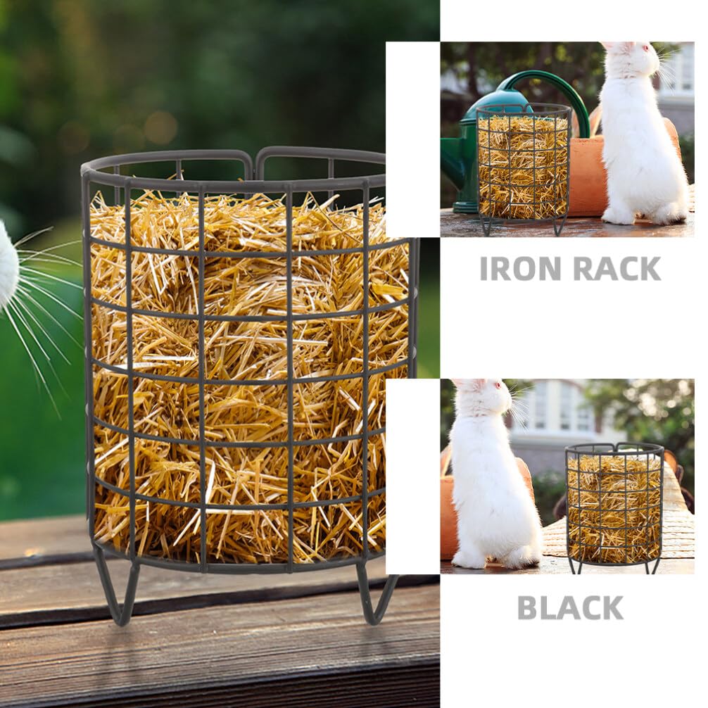 Happyyami 2stücke Metall Futterstation Für Kaninchen Und Meerschweinchen Praktischer Futterhalter Für Kleine Haustiere Einfach Zu Reinigen Und Langlebig Für Heu Und Snacks