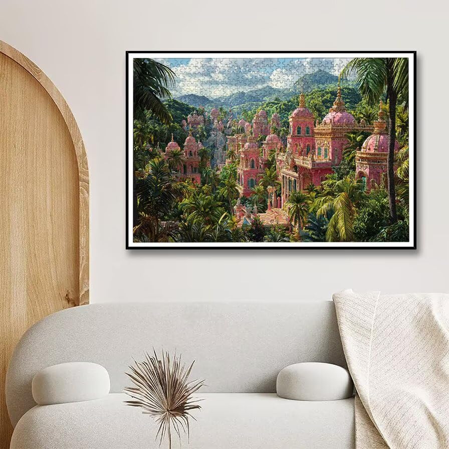 Puzzle 1500 Piezas Castillo para Adultos, Puzzle Paisajes de Madera con Caja Regalo para Adultos, Rompecabezas Desafiante para Toda la Familia, Rompecabezas para Regalo Mujer, Regalo Hombre, -6361