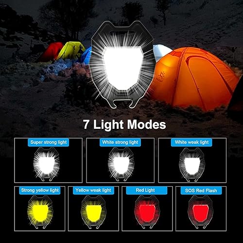 Miniatura 2 de Yshein Linterna COB portátil con 2 toallas comprimidas encendedor integrado paquete de campamento lámpara de iluminación recargable de 1000 lúmenes