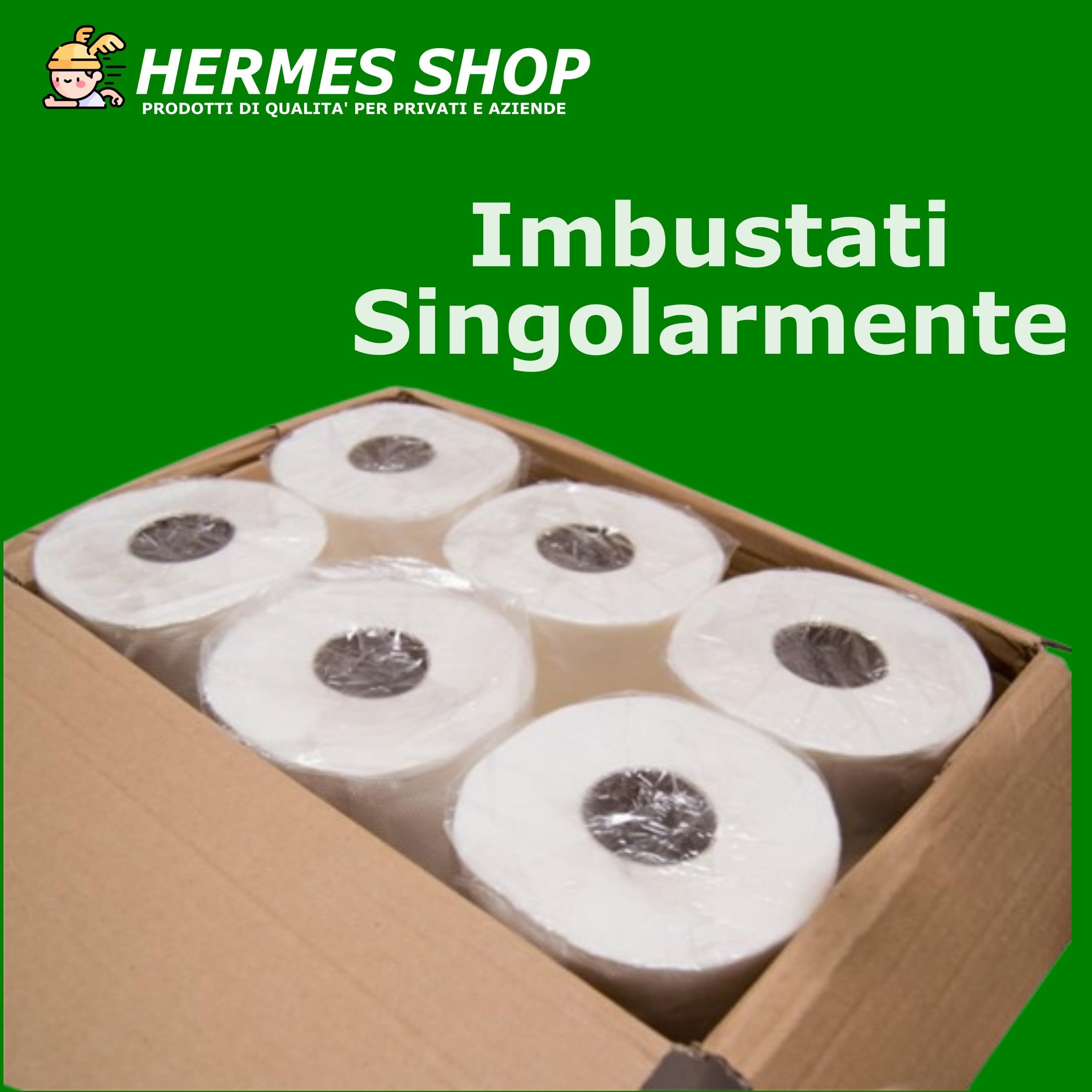 Hermes Shop Rotolo Carta Lettino Massaggio, 1 Pack x 6 Pz 60 cm x 80 mt 100% Cellulosa, Rotoli Carta Lettino Estetista e Terapie Morbidi Assorbenti, Lenzuolino Medico per Lettino Igienico Monouso