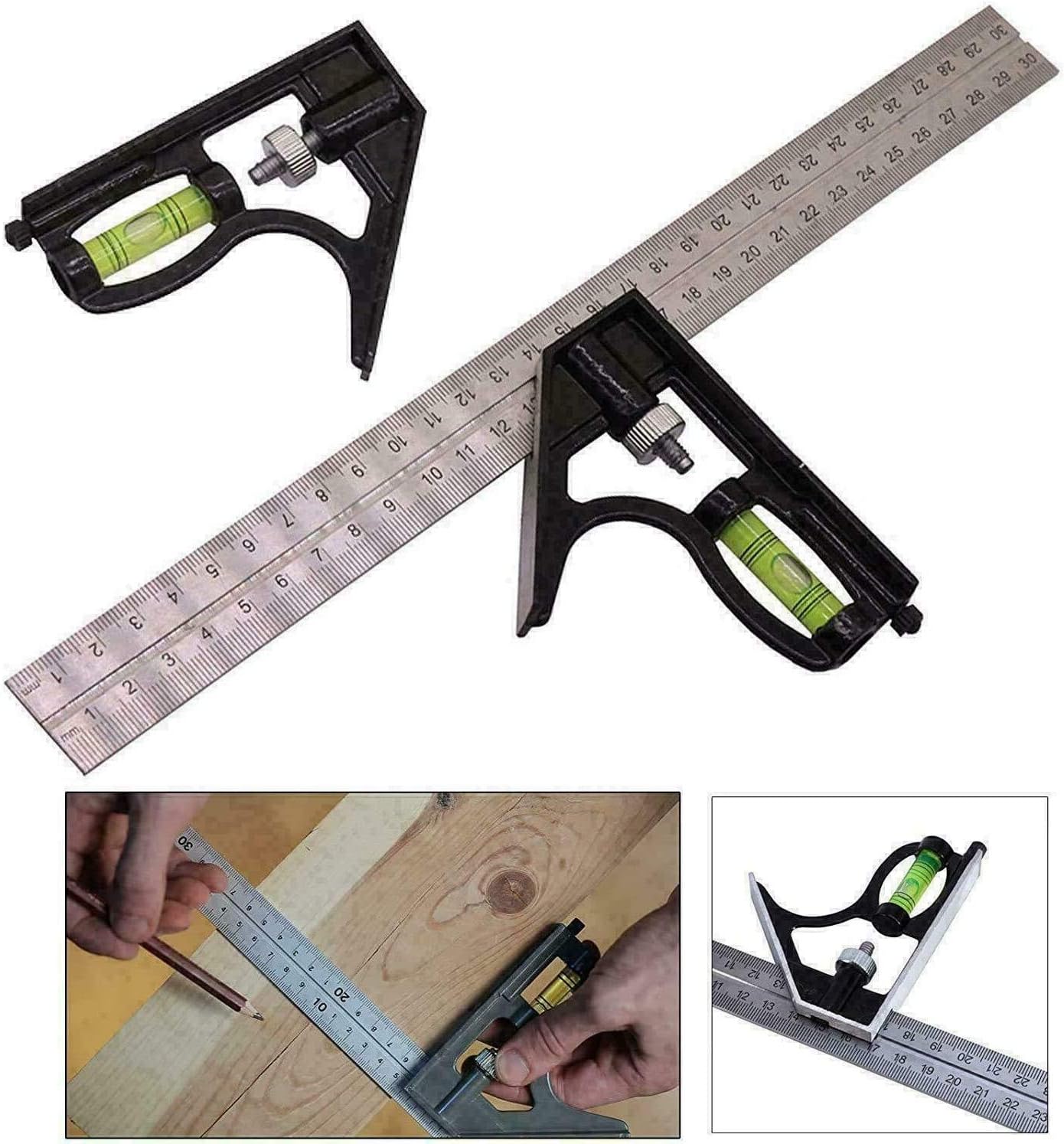 pragatishop 300mm (12”) Adjustable Engineers Combination Try Squares ...
