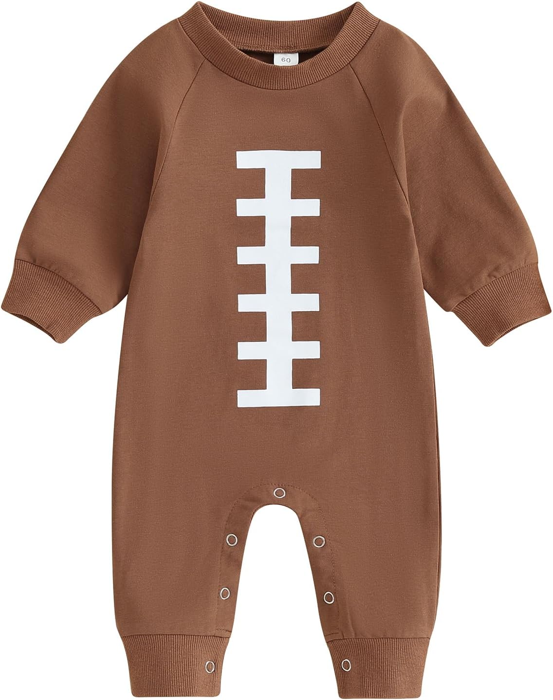 Newborn Infant Baby Boy Girl Football Jumpsuit Long Sleeve Onesie Romper Playsuit Fall One Piece Outfit