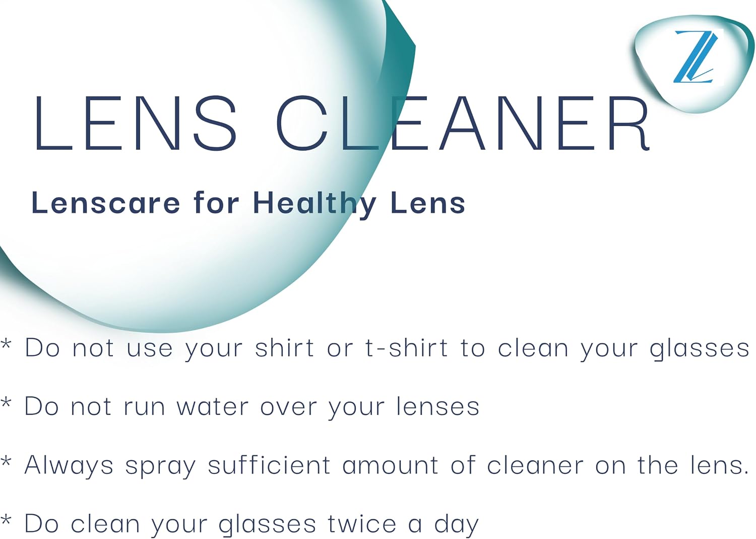 Zapp Vibe Lens Cleaner Spray 2 x 3.40oz Streak-Free for Eyeglasses, Sunglasses, Camera Lenses & Optical Glasses