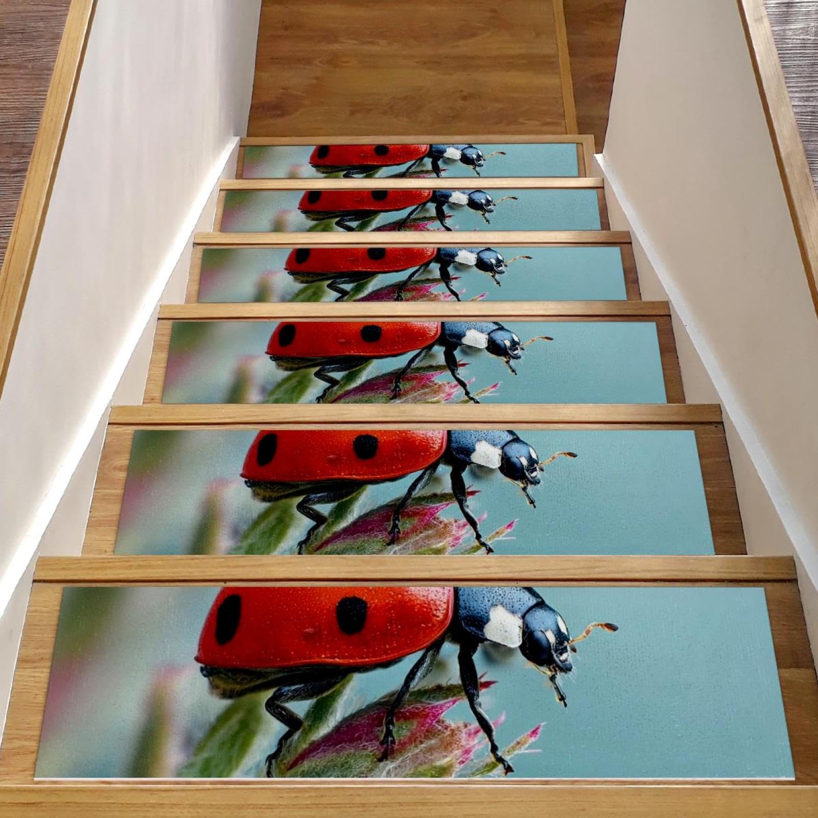 Tapis d'escalier antidérapant lavable pour marche bois et protection chien