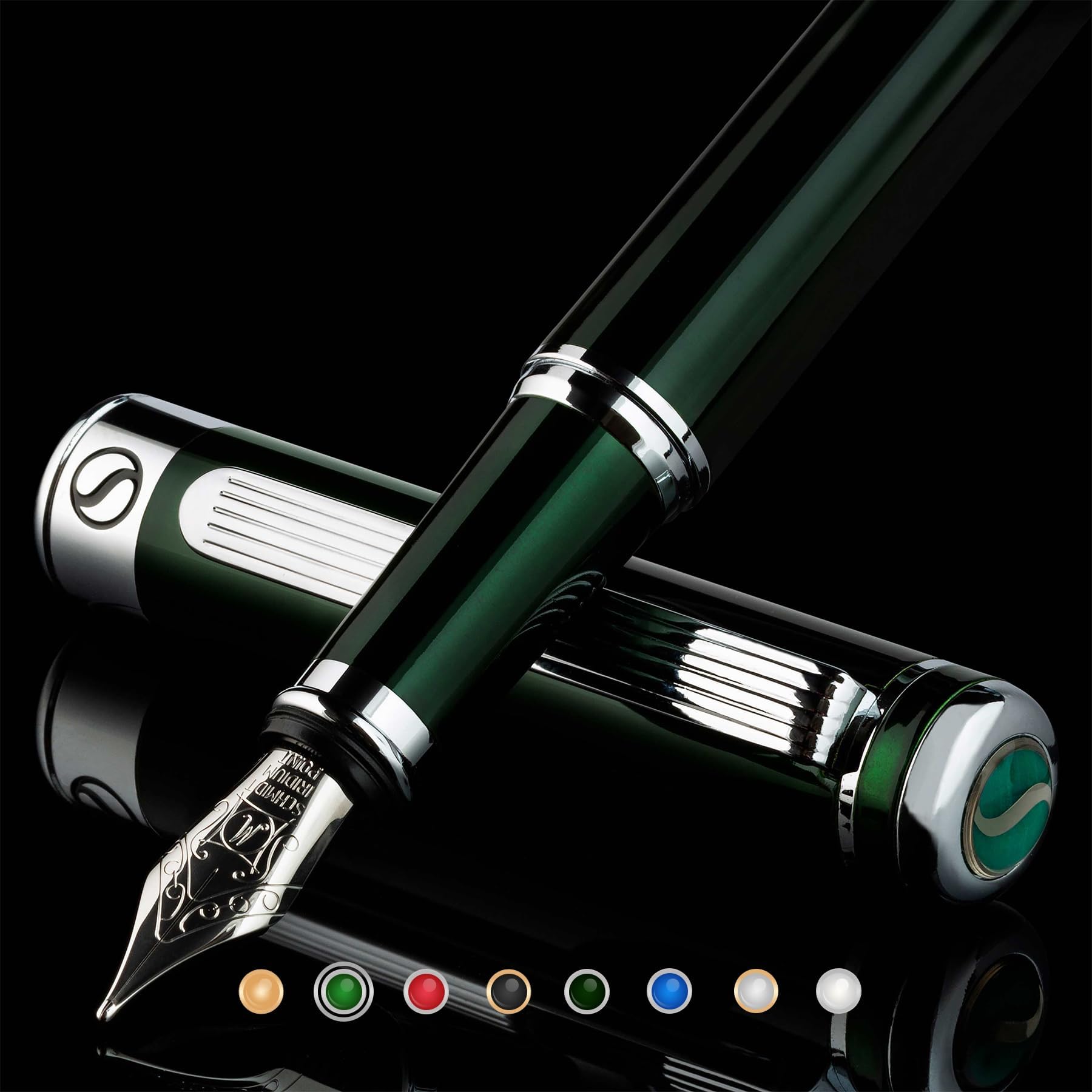 Amazon | Scriveiner British Racing Green Fountain Pen - Stunning Luxury