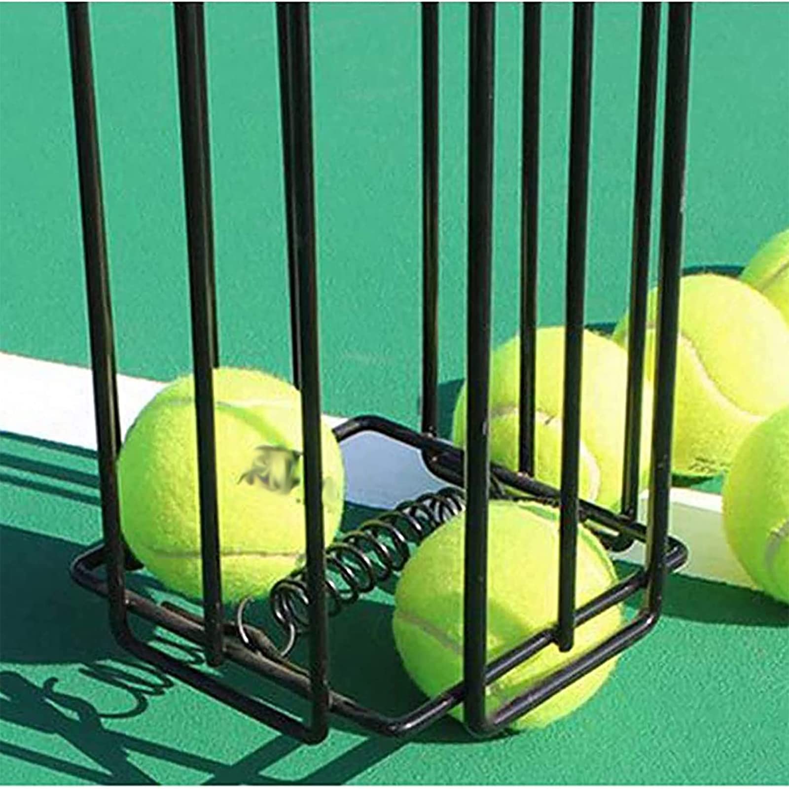 Raccoglitore di palline da tennis, pieghevole, strumento di archiviazione per palline da tennis, può contenere 42 palline, adatto per l'allenamento del tennis