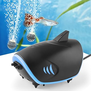FEDOUR 3W 6W Silent Aquarium Air Pump, 300LPH 600LPH Powerful Air Pump for up to 800L Fish Tank