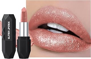 Glitter Metallic Lipstick, Waterproof Matte S...
