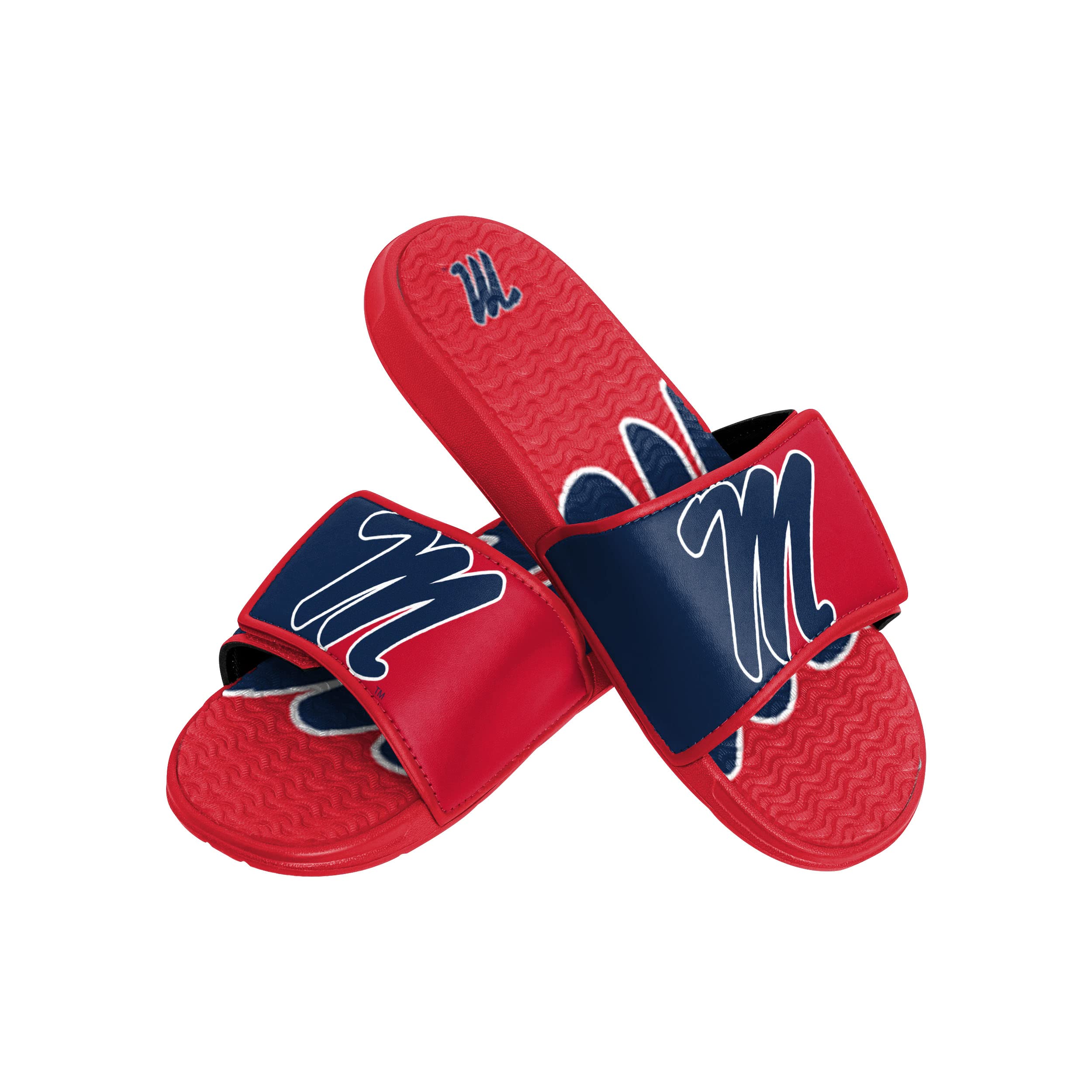 FOCO NCAA Mens Colorblock Big Logo Gel Slides - M