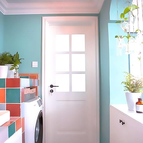 Miniatura 5 de Papel tapiz autoadhesivo de color verde azulado de 15.7 x 118 pulgadas, papel de contacto de color sólido, moderno, extraíble, autoadhesivo, para