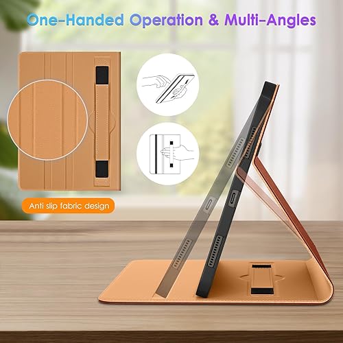 Miniatura 3 de DTTO Funda de piel prémium con soporte para Samsung Galaxy Tab S10 Ultra  S9 Ultra  S8 Ultra 202420232022, con soporte para bolígrafo S para tablet