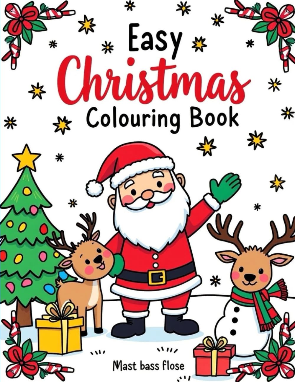 Easy Santa-Christmas Colouring Book 3 (The Christmas Colouring book Series)