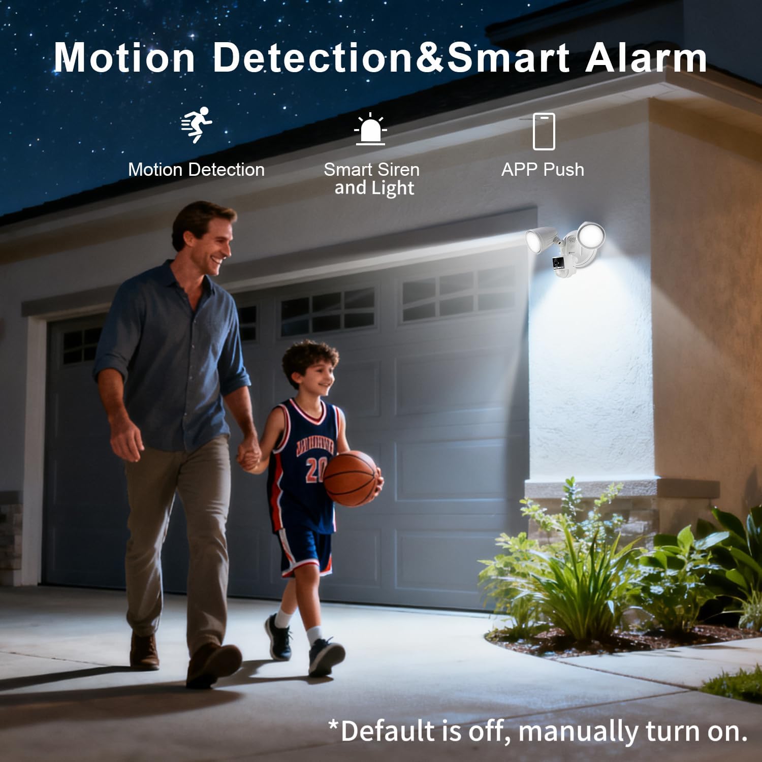 Swann 4K Floodlight Security Camera,Security Camera Outdoor with a 32GB Micro SD Card, 2-Way Talk, 2600 Lumens, Motion Detection, Color Night Vision, Wired, Waterproof