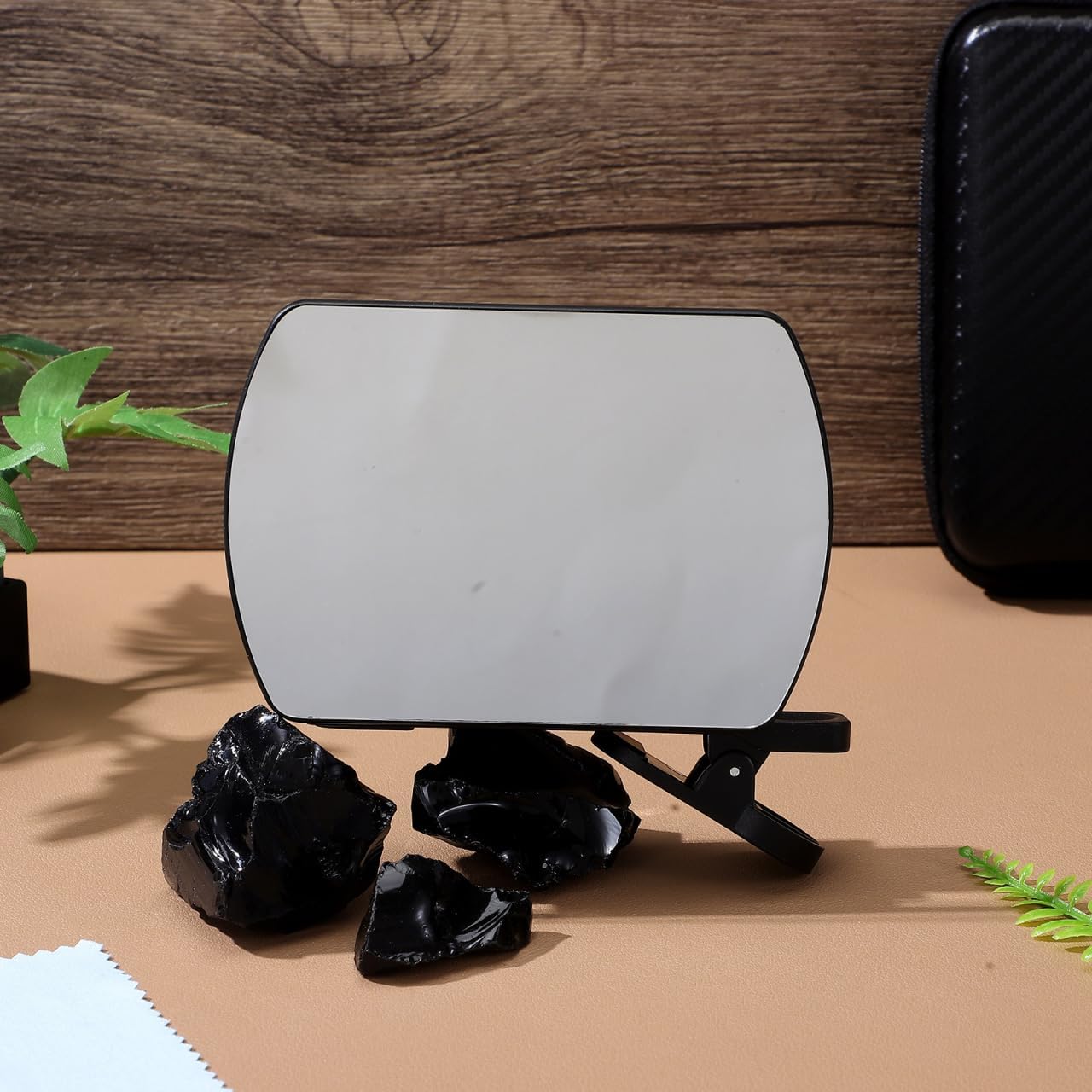 Mobile Phone Lens Clip Kit with Adjustable Angle Mirror Reflection Storage Bag and Dust-Free Cloth for Creative Smartphone Photography and Travel Selfie Reflector Accessories