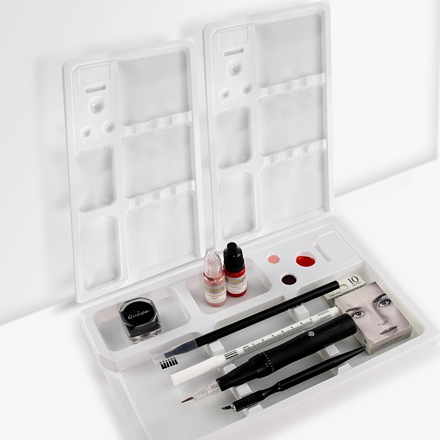 10PCS Disposable Tattoo Cartridge Tray – Washable PVC Ink Cup Holder & Tattoo Microblading Pen Holder for Tattooing Supplies (A Pack of 10PCS)