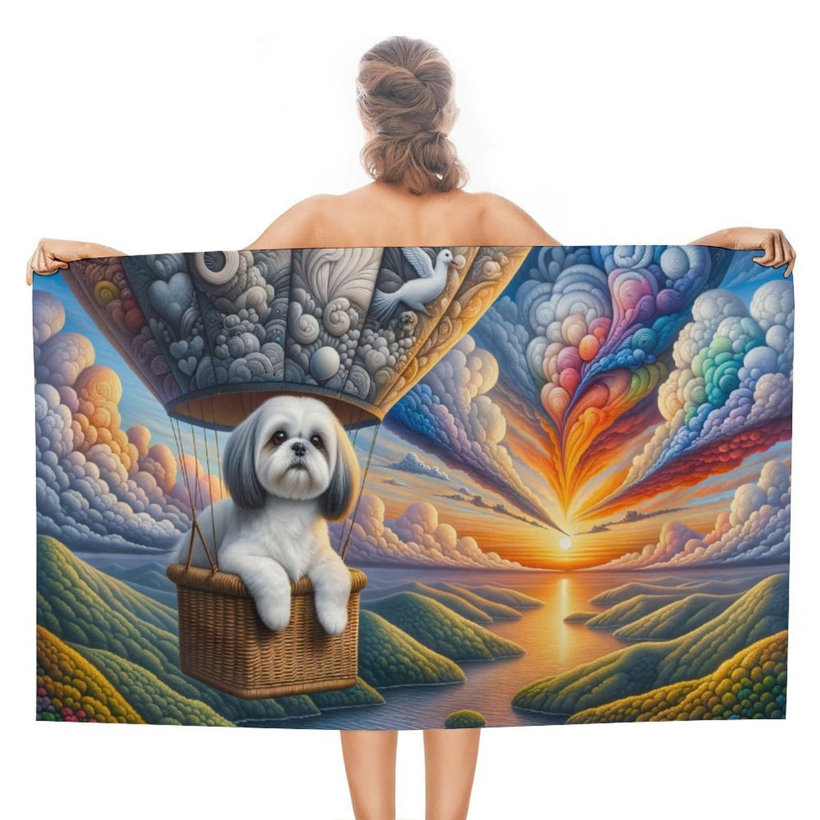 Serviette séchage rapide 130x80 cm pour voyage et camping