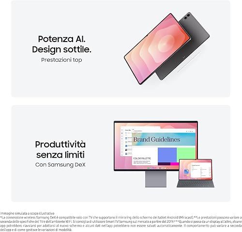Samsung Galaxy Tab S11 Ultra, Tablet AI, Wi-Fi, Design Ultra-Sottile, Strumenti AI Multimodali, Samsung DeX, RAM 12GB, 512 GB, Batteria a Lunga Durata, Gray [Versione Italiana] - 2