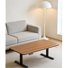 Standing Desk Elevating Desk Electric Crank Computer Desk Height Adjustable 45-70cm Carbon Steel Table Legs Top Carbon Steel Table Legs for Home Office Study Room Gaming White Beige 120*60cm