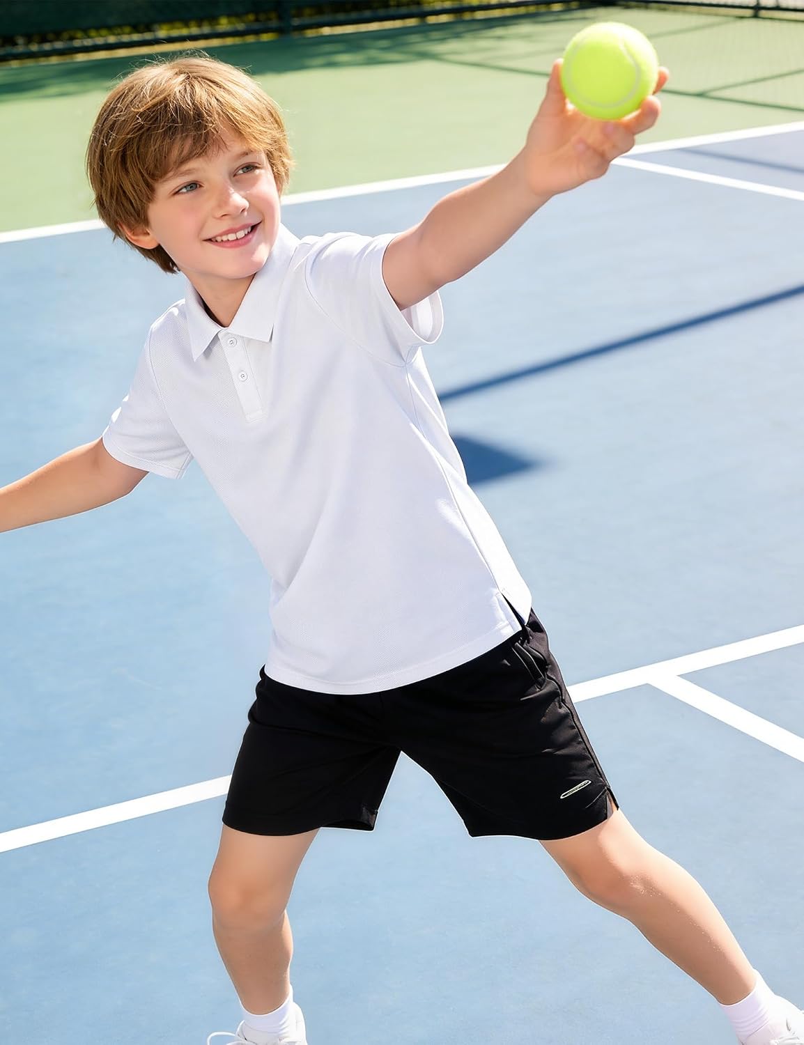Auranso Boys Polo Shirts Kids Quick