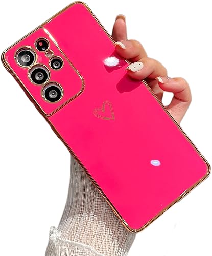Vista 11 de ZTOFERA Funda diseñada para Samsung Galaxy A13 5G/Galaxy A04S, bonito borde chapado con patrón de corazones de amor con protección para lente