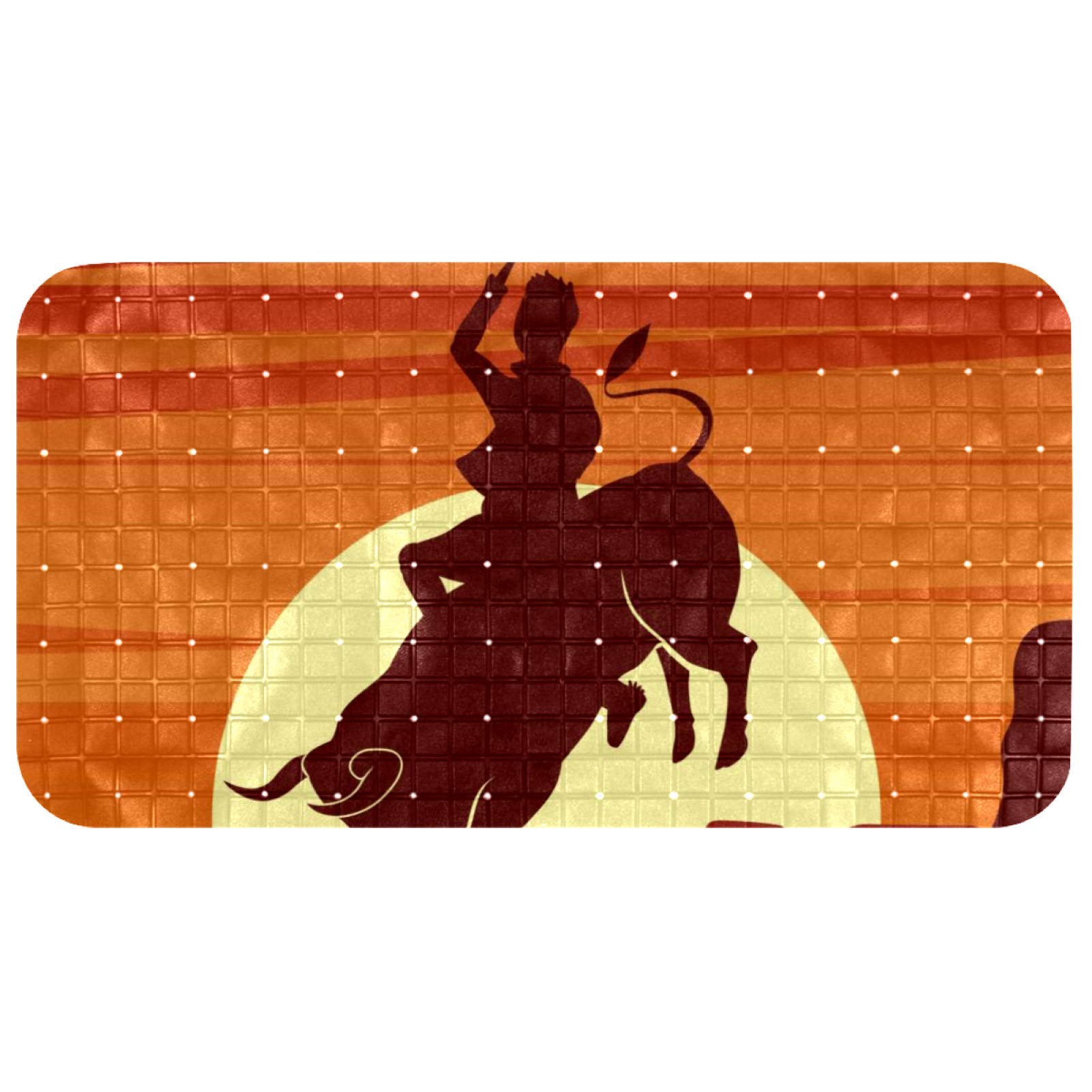 Tapis de bain Rodeo Clipart Bennigiry pour des douches d'enfants sereines