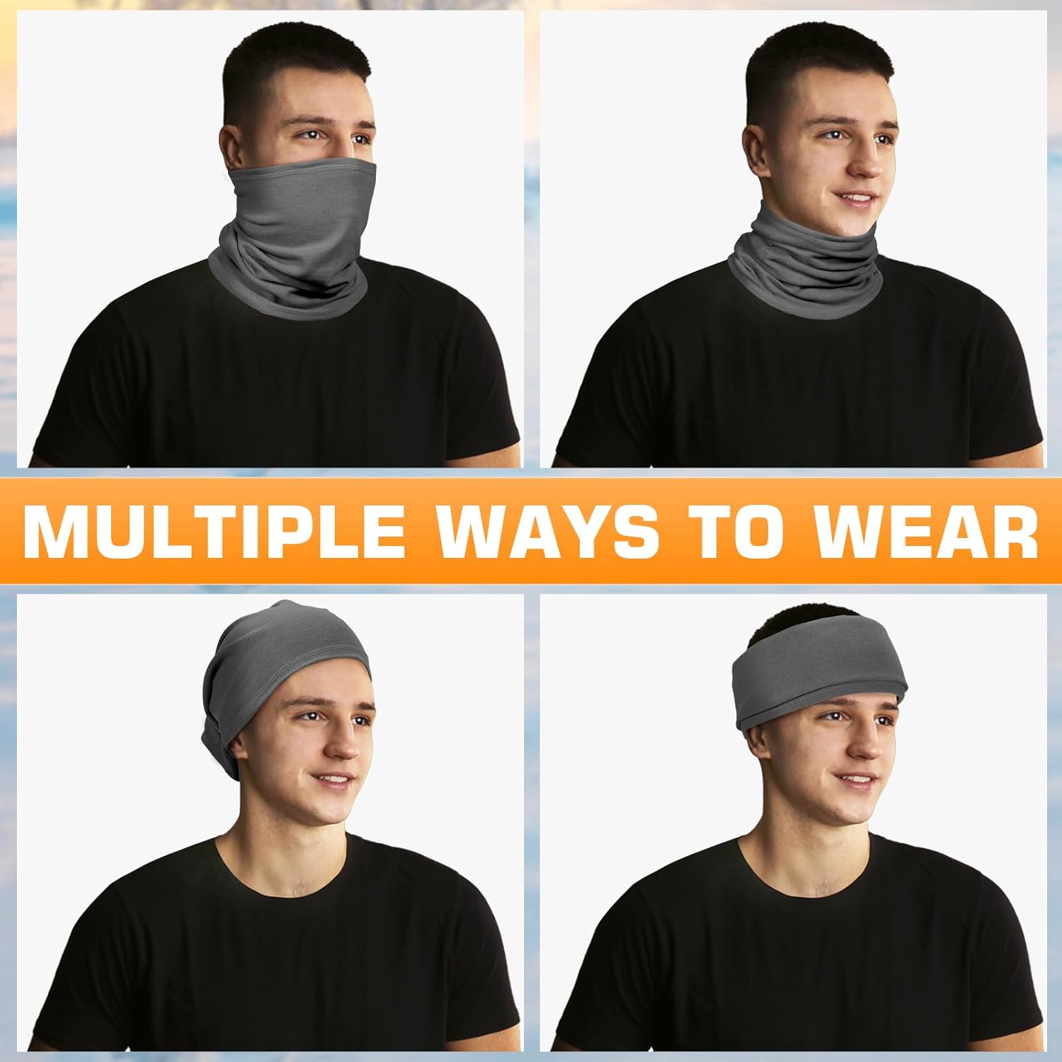 Winter Neck Warmer for Men Women: Neck Gaiter Face Ski Mask Windproof Face Cover Fleece Balaclava Scarf Cold Weather - Image 6