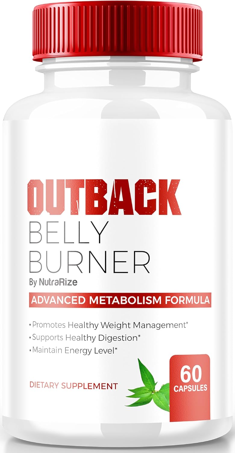 NutraRize Outback Belly Burner Pills, Premium Out Back Belly Burner Keto Capsules, All Natural Keto Supplement to Support Fitness and Body Goals, Official Outback BellyBurner Reviews (60 Capsules)