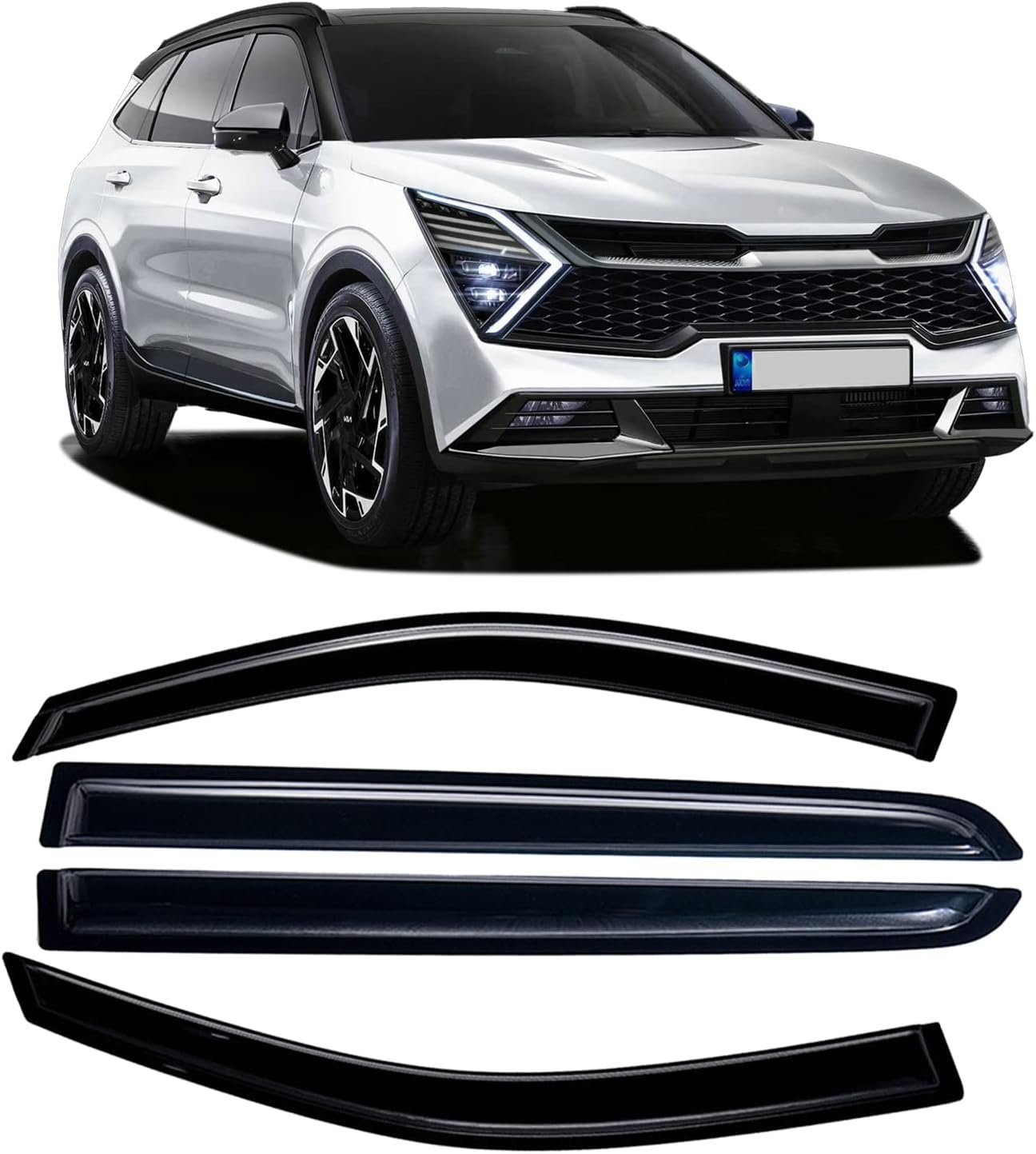 NOPOCA Window Visor Window Wind Deflector 4pcs Shade