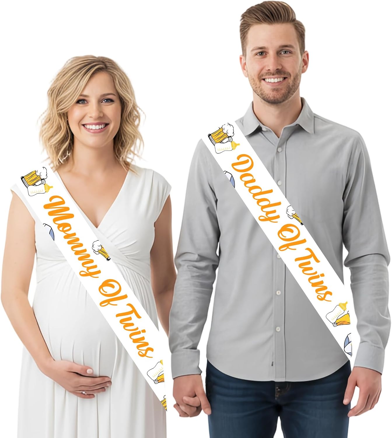 Fishing Twins Baby Shower Decorations Sash a Little Fisherman Is on the Way Mommy of Twins Dad of Twins Sash Gifts for Boys Gone Fishing Baby Shower Gender Reveal Party Supplies