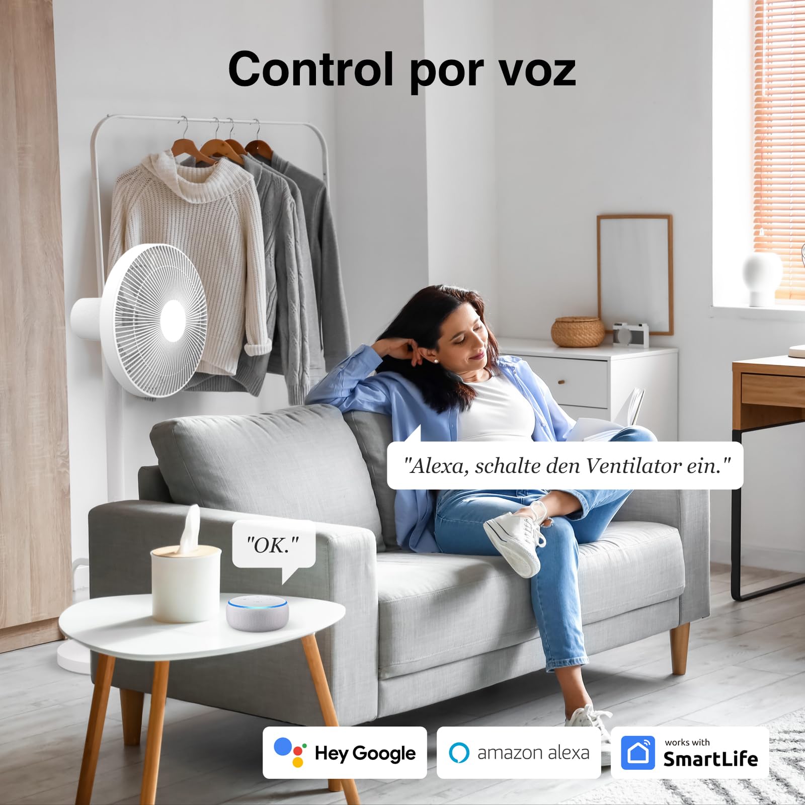 GHome Smart Enchufe Inteligente, Mini Enchufe Wi-Fi con Monitoreo de Energía, Control por Voz, Programable con Temporizador, Funciona con Alexa y Google Home, Certificado TÜV, 10A,Solo WiFi 2.4G,