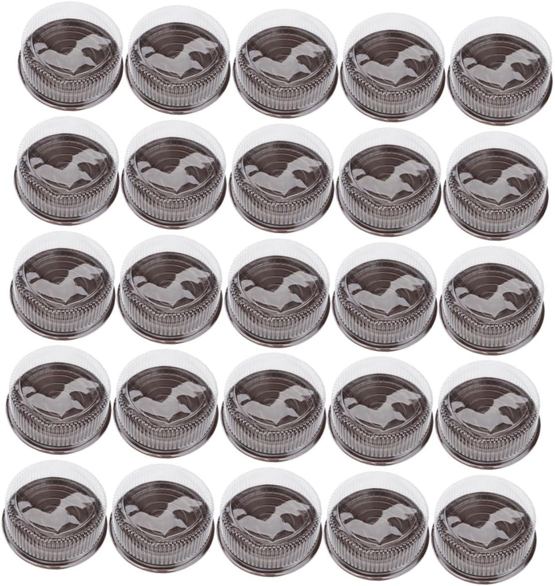 Alipis 25pcs Round Plastic Cake Boxes Dome Lids for Bakery Dessert Containers for Cakes and Treats for Home Parties and Dessert Shops
