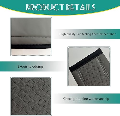 Miniatura 3 de Paquete de 2 fundas para cinturón de seguridad para automóvil, almohadillas de cuero suave para cinturón de seguridad, ayuda a proteger tu cuello y