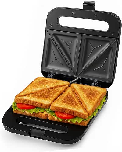OVENTE Electric Sandwich Maker with Non-Stick Plates, Indicator Lights, Cool