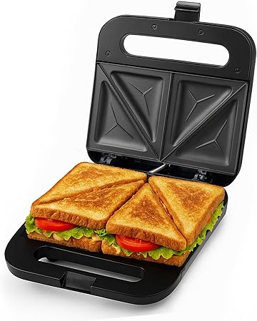 OVENTE Electric Sandwich Maker with Non-Stick Plates, Indicator Lights, Cool