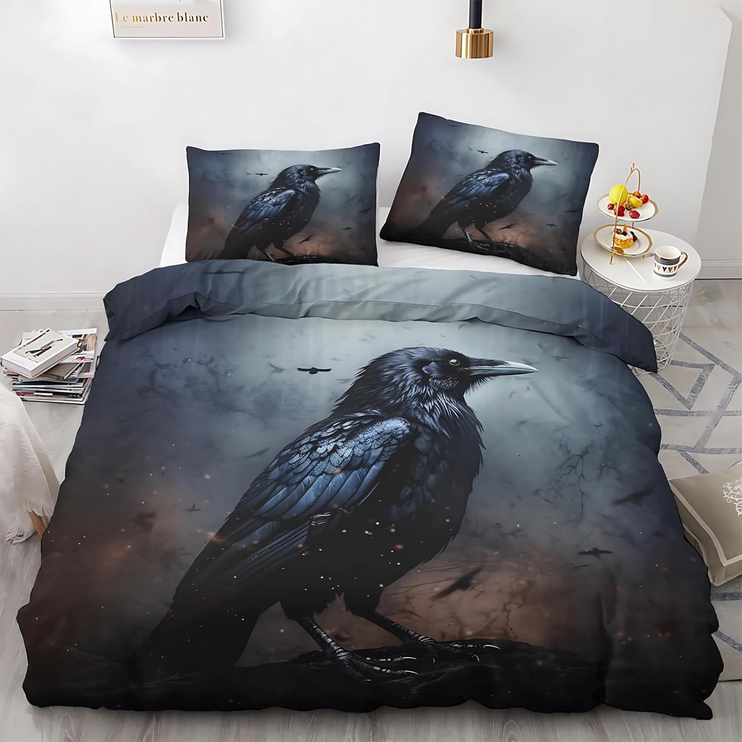 Housse de couette 160x200 corbeau pour des nuits douces et magiques