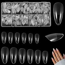 504Pcs Press On Duck Nails Tips, Long Duck Nail Tips Clear Acrylic Nail Tips Curved Half Cover, Acrylic Nails Tips Nail Press On Tips False Extensions Press On Tips 2000s With Box For Y2k Nail Salon