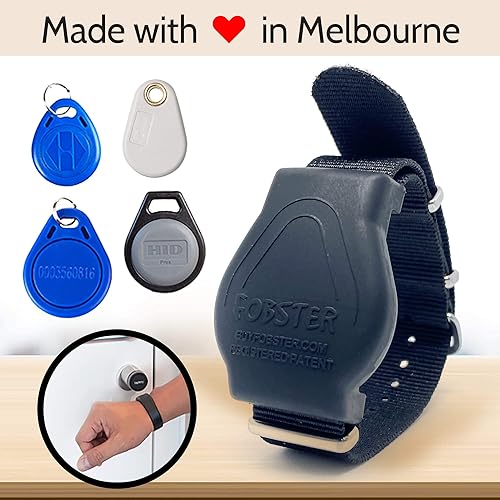 Miniatura 7 de Fobster Pulsera de llavero HID RFID llavero patentado, Negro -