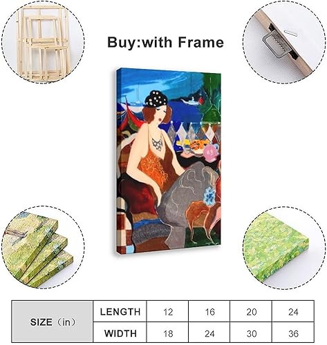 Miniatura 2 de Itzchak Tarkay TheBeautiful - Póster artístico de pintura al óleo con 28 lienzos para decoración de pared, pintura para sala de estar, dormitorio,