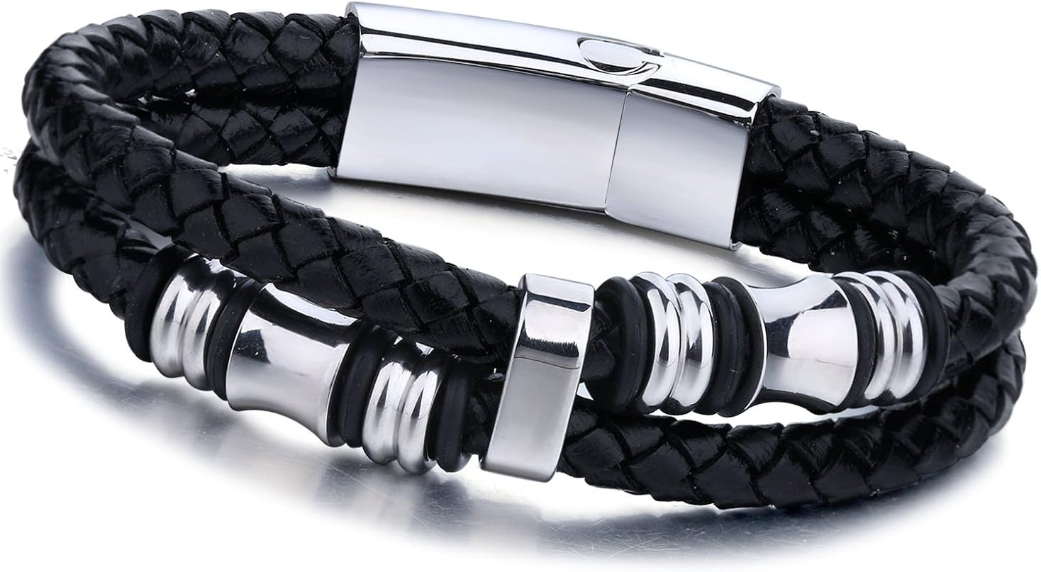 Acciaio Inox Teschio Ali COOLSTEELANDBEYOND Gotico Biker Oro Braccialetto Del Cranio Franco Link Barbozzale, Bracciale Uomo Acciaio Inossidabile Con Chiusura A Molla Bastone Allungabile Autodifesa