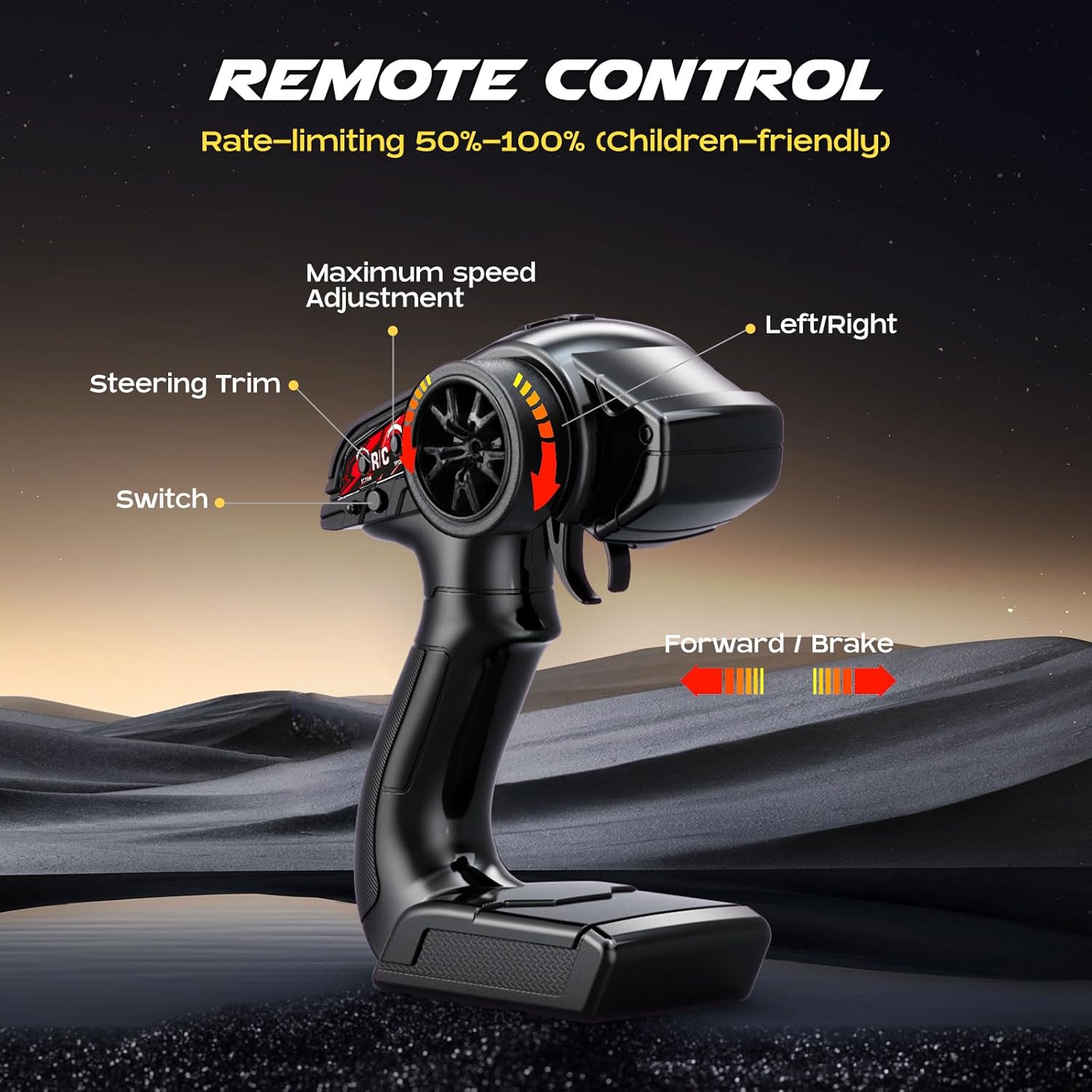 YESHIN 1:18 Scale All Terrain RC Car, 40 KPH High Speed 4WD Electric Vehicle with 2.4 GHz Remote Control, 4X4 Waterproof Off-Road Truck with Two Rechargeable Batteries Two Shells