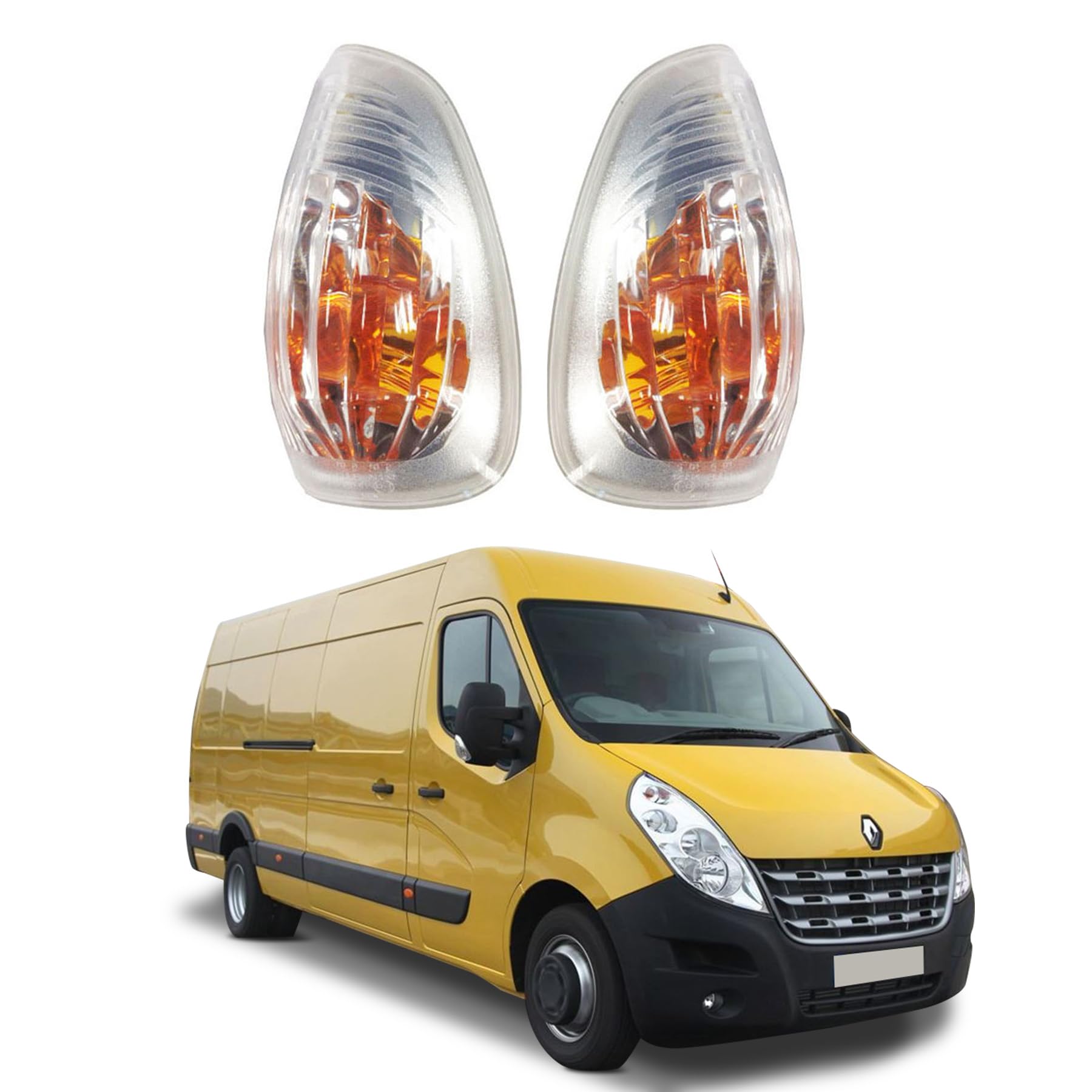 2 Freccia Specchietto Specchio (sx+dx) su Specchietto Retrovisore per Master 3/NV400/Movano B dal 2010 al 2023