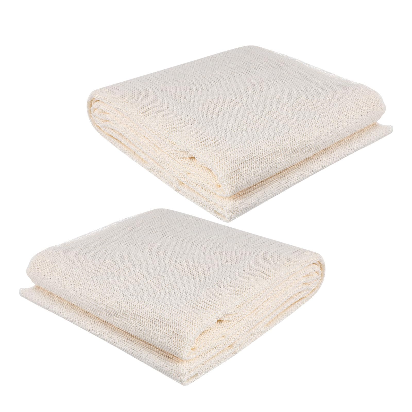 Zerodeko -Tapis Antidérapant Beige en PVC, Lot de 2, pour Tapis