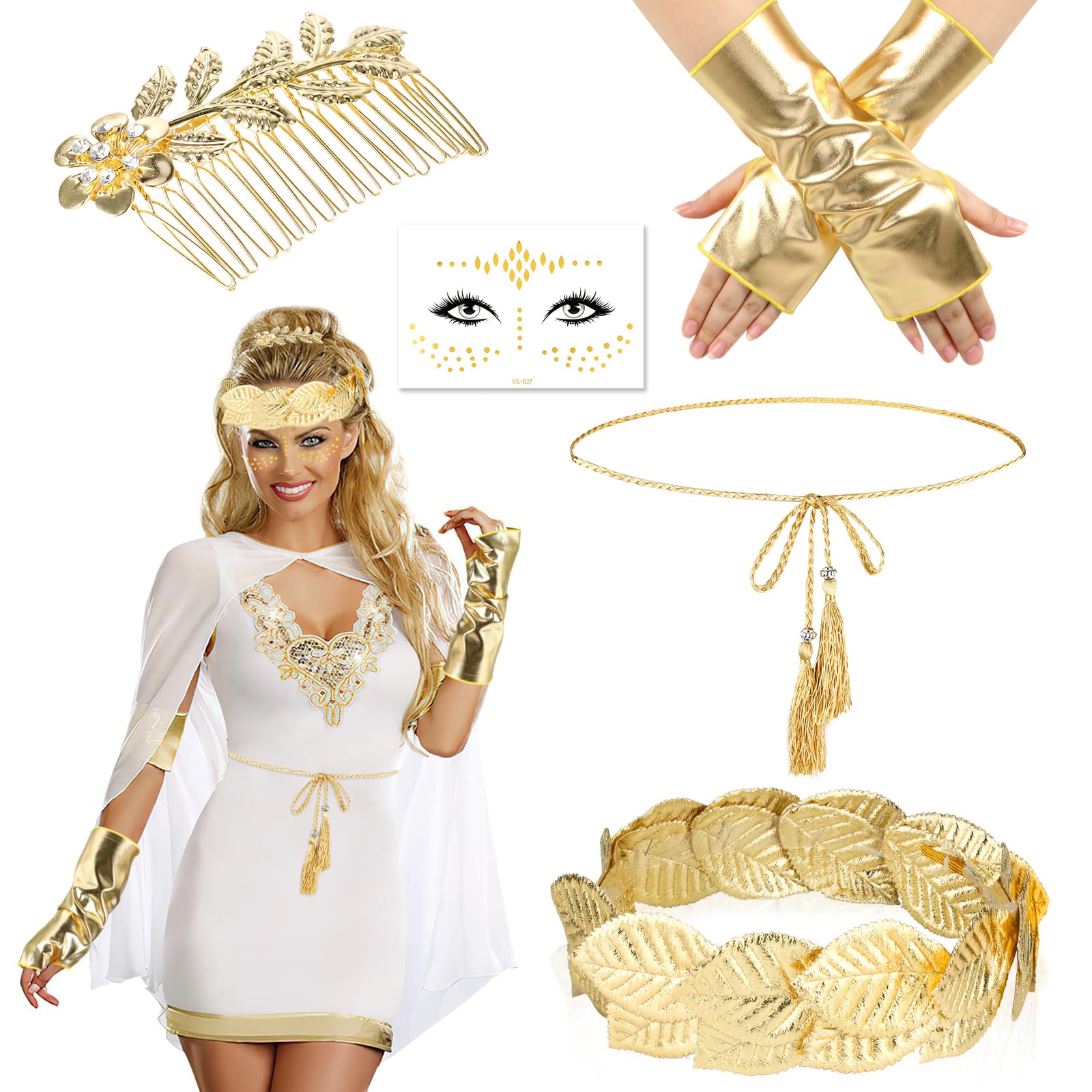 Accessori Dea Greca | Set Cerchietto, Orecchini E Bracciali | Lega Di Qualità | Per Costumi E Matrimoni - Foto 6