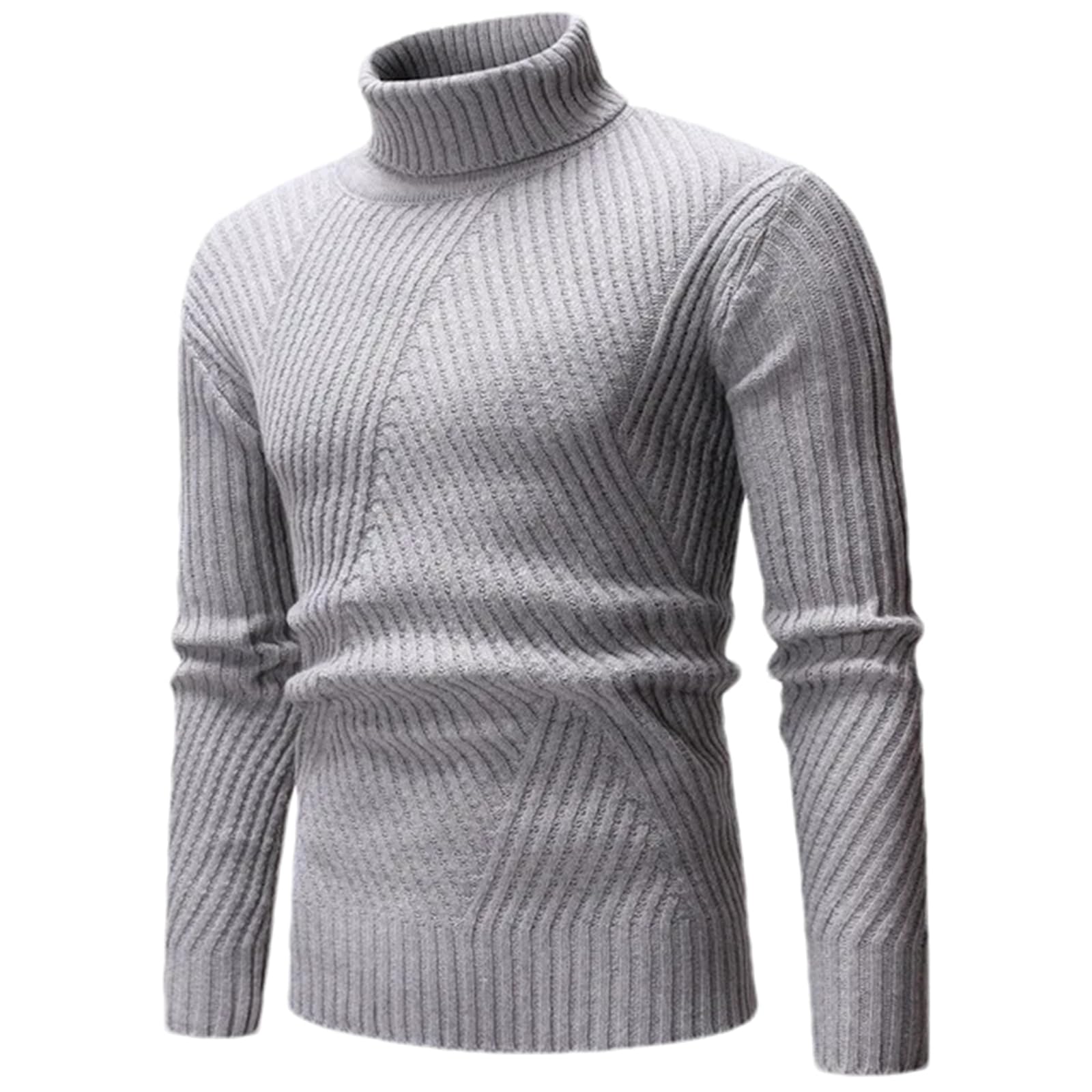 Maglione da uomo autunno e inverno caldo dimagrante collo alto pullover lavorato a maglia maglione per gli uomini