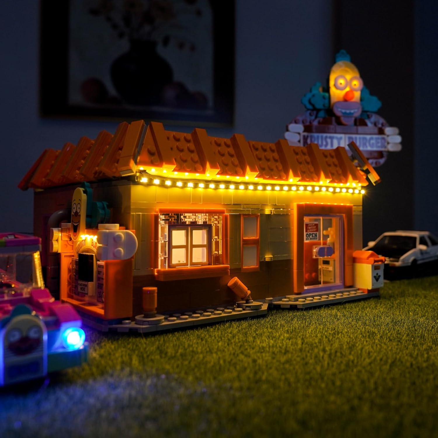 LED Lighting Compatible with Lego The Simpsons Krusty Burger 10352，Upgraded Light Kit Compatible with Lego Icons 10352, NOT Included The Model Set JUST Lights - RC Version
