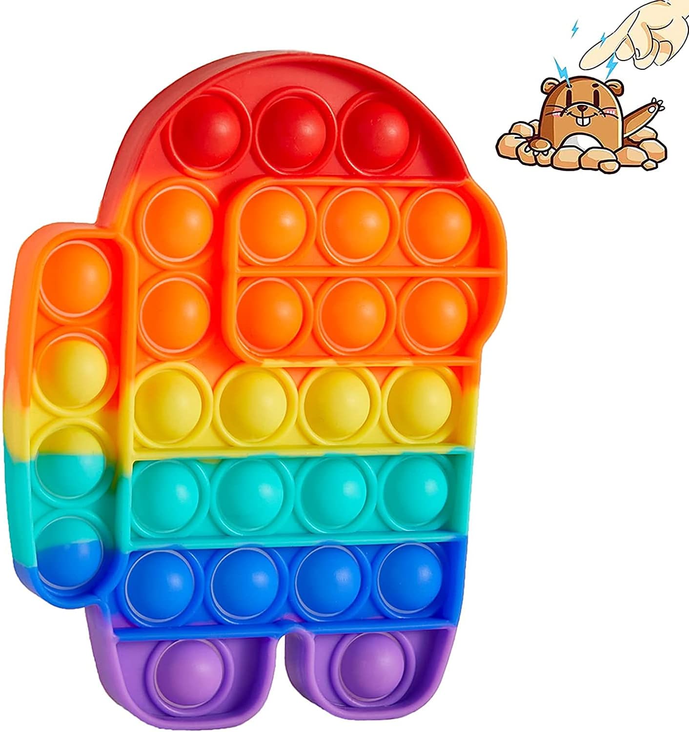 Boniry pop it Fidget Toys Toy Set its Rainbow poppit Push Bubble for Kids Stress Relief Adults Different Shape Educational Sensory Special Needs Silicone Multi popit Game Gifts Kids (Robot)