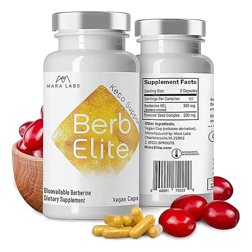 Mara Labs BerbElite | 350mg Berberine HCL & Broccoli Seed