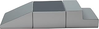 Factory Direct Partners - 11618-GYLG SoftScape Toddler Playtime Climber, Indoor Active Play Structure for Toddlers and Kids, Safe Soft Foam for Crawling and Sliding (3-Piece Set) - Gray/Light Gray