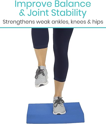 Miniatura 3 de Vive Almohadilla de equilibrio  Entrenador de espuma grande para terapia física, entrenamiento de estabilidad, ejercicio de rodilla y tobillo,